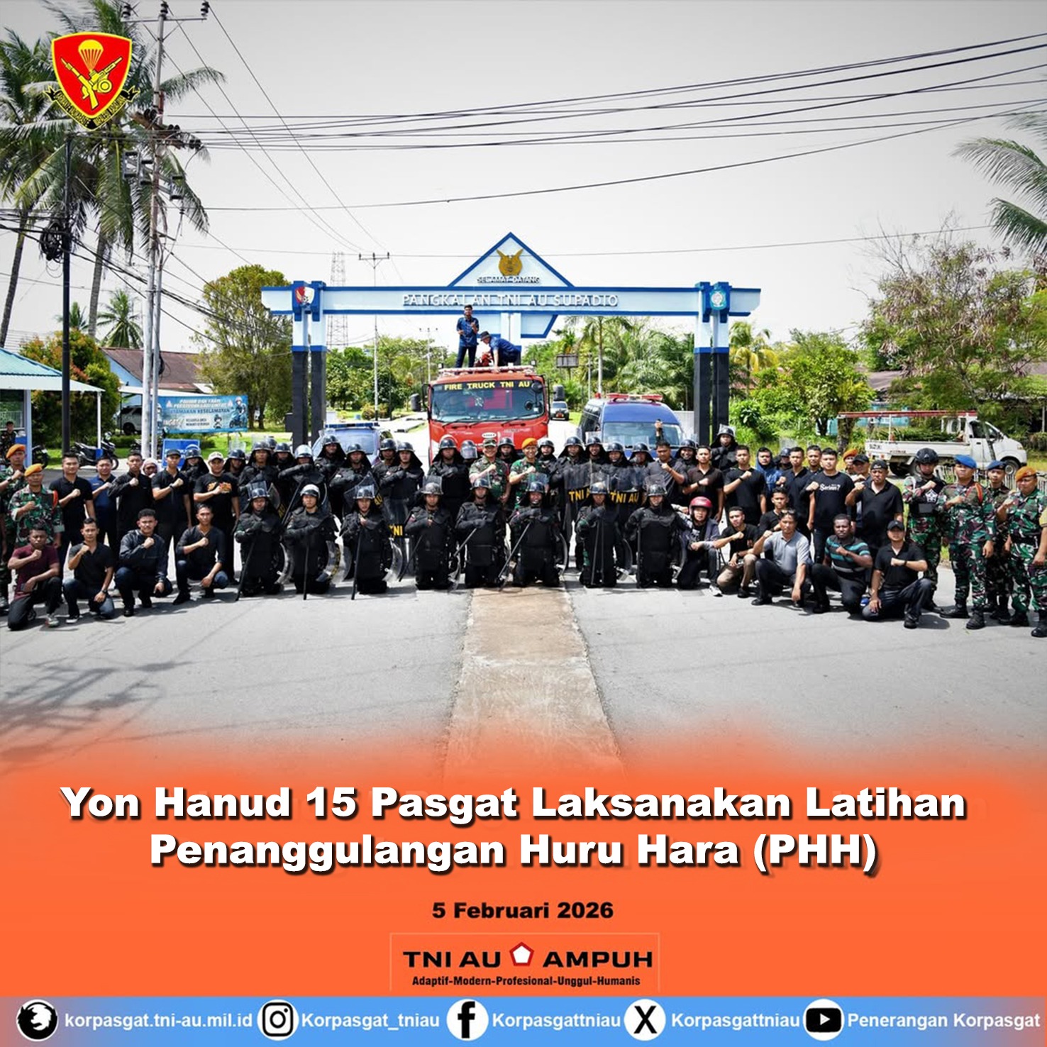 Yon Hanud 15 Pasgat Laksanakan Latihan Penanggulangan Huru Hara (PHH) Yon Hanud 15 Pasgat Laksanakan Latihan Penanggulangan Huru Hara (PHH)