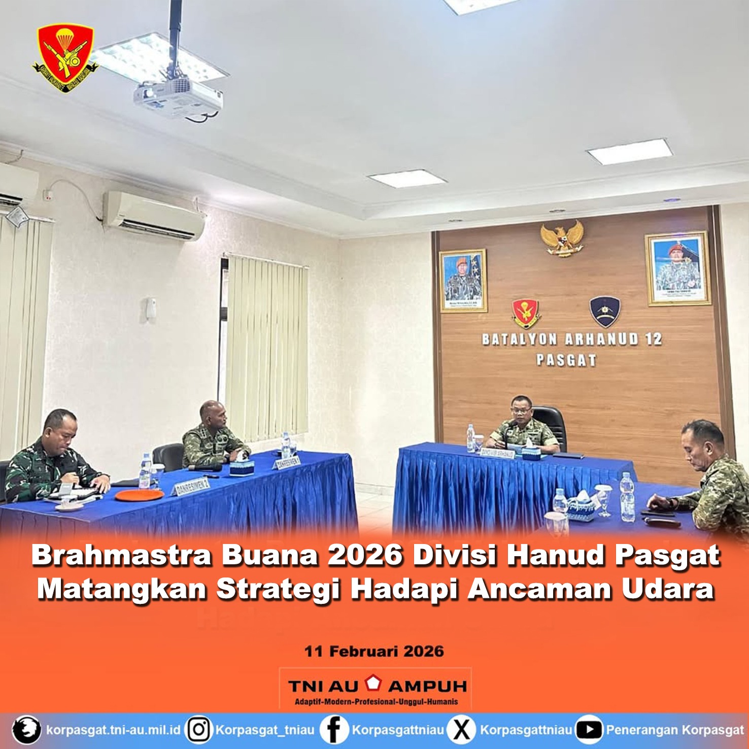 Brahmastra Buana 2026 Divisi Hanud Pasgat Matangkan Strategi Hadapi Ancaman Udara Brahmastra Buana 2026 Divisi Hanud Pasgat Matangkan Strategi Hadapi Ancaman Udara