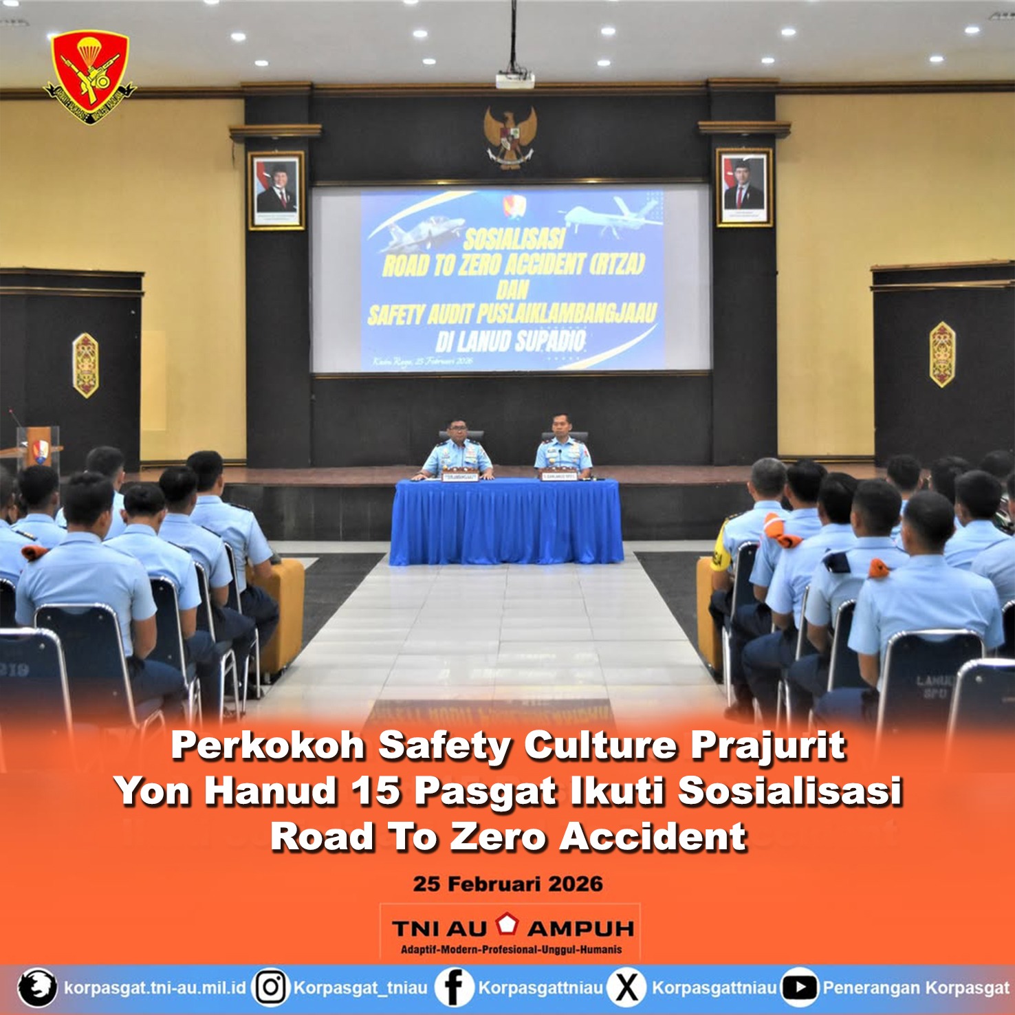 Perkokoh Safety Culture Prajurit Yon Hanud 15 Resimen 1 Pasgat Ikuti Sosialisasi Road To Zero Accident Perkokoh Safety Culture Prajurit Yon Hanud 15 Resimen 1 Pasgat Ikuti Sosialisasi Road To Zero Accident