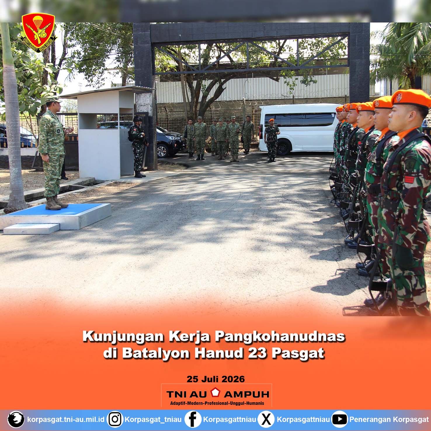 Kunjungan Kerja Pangkohanudnas di Batalyon Hanud 23 Pasgat Kunjungan Kerja Pangkohanudnas di Batalyon Hanud 23 Pasgat
