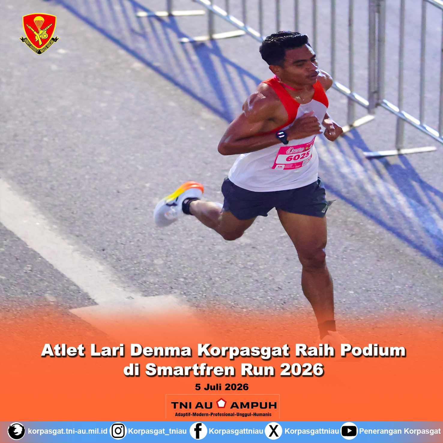 Atlet Lari Denma Korpasgat Raih Podium di Smartfren Run 2026