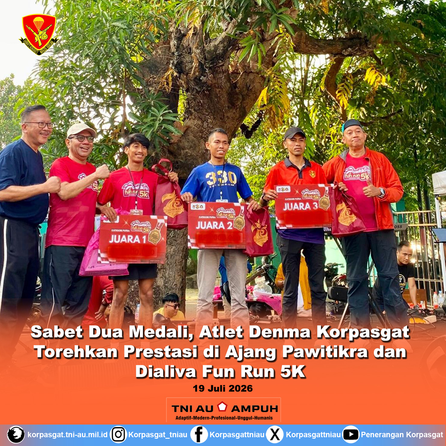 Sabet Dua Medali, Atlet Denma Korpasgat Torehkan Prestasi di Ajang Pawitikra dan Dialiva Fun Run 5K Sabet Dua Medali, Atlet Denma Korpasgat Torehkan Prestasi di Ajang Pawitikra dan Dialiva Fun Run 5K