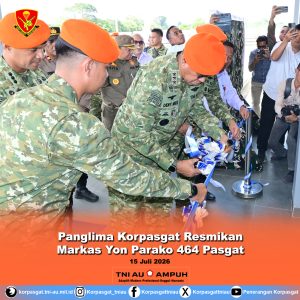 Panglima Korpasgat Resmikan Markas Yon Parako 464 Pasgat