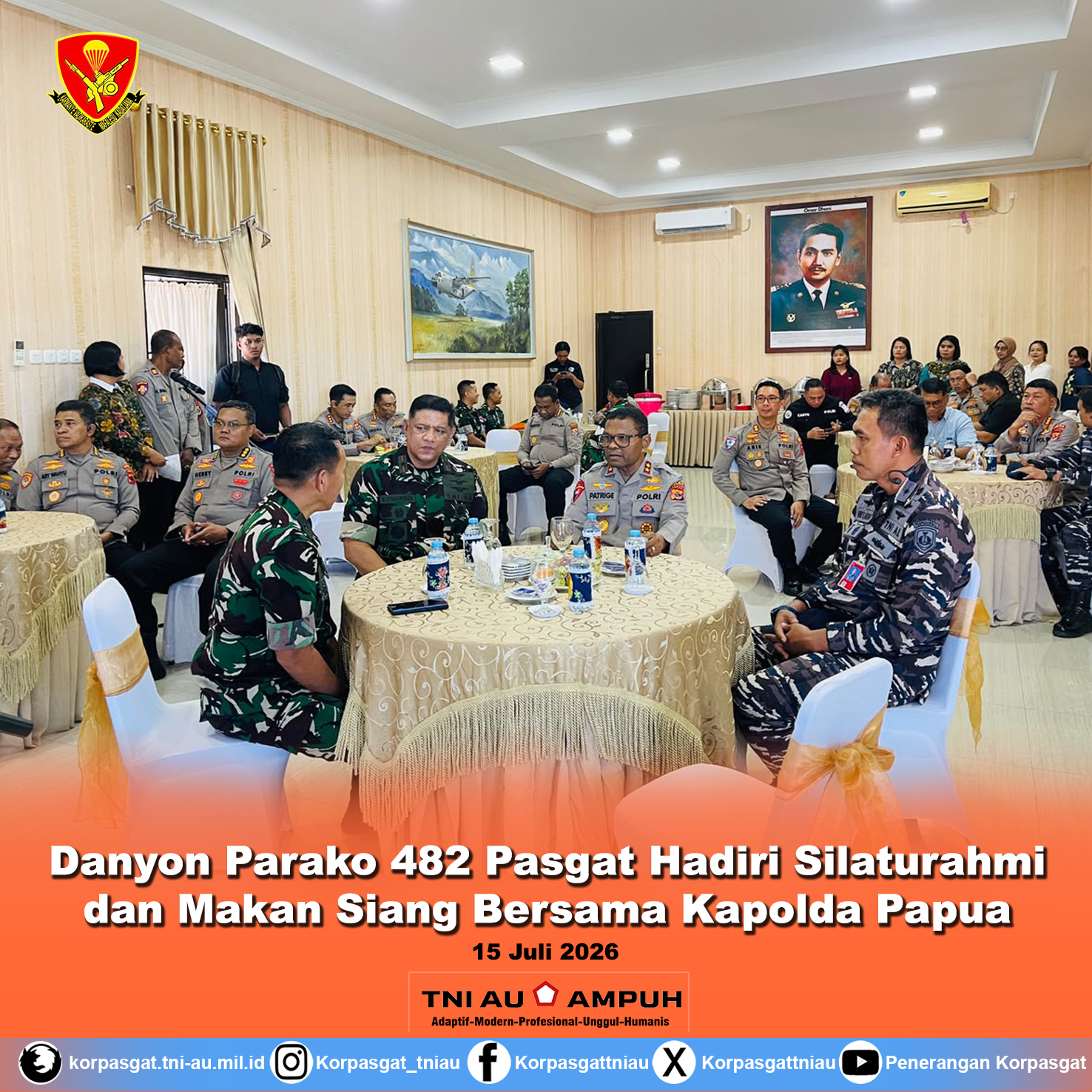 Danyon Parako 482 Pasgat Hadiri Silaturahmi dan Makan Siang Bersama Kapolda Papua