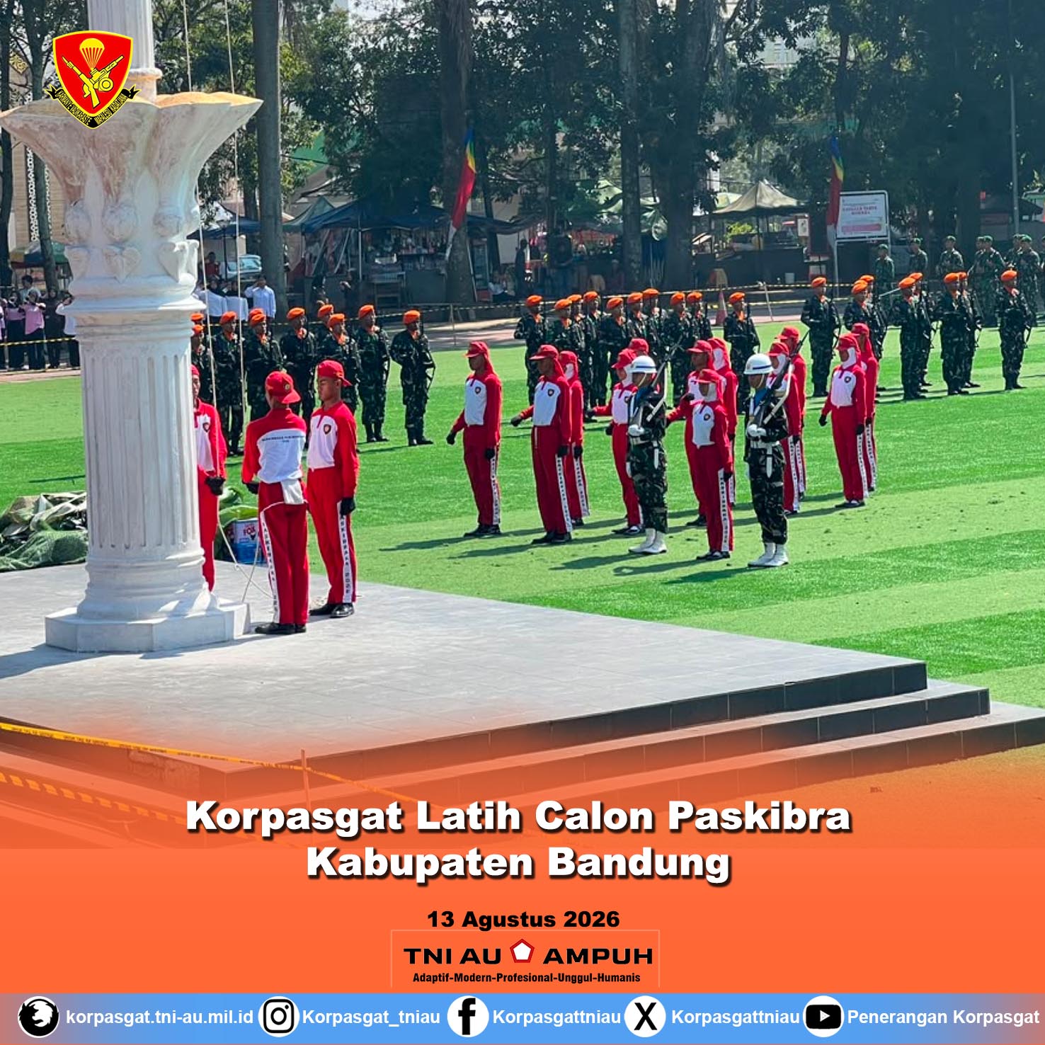 Korpasgat Latih Calon Paskibra Kabupaten Bandung