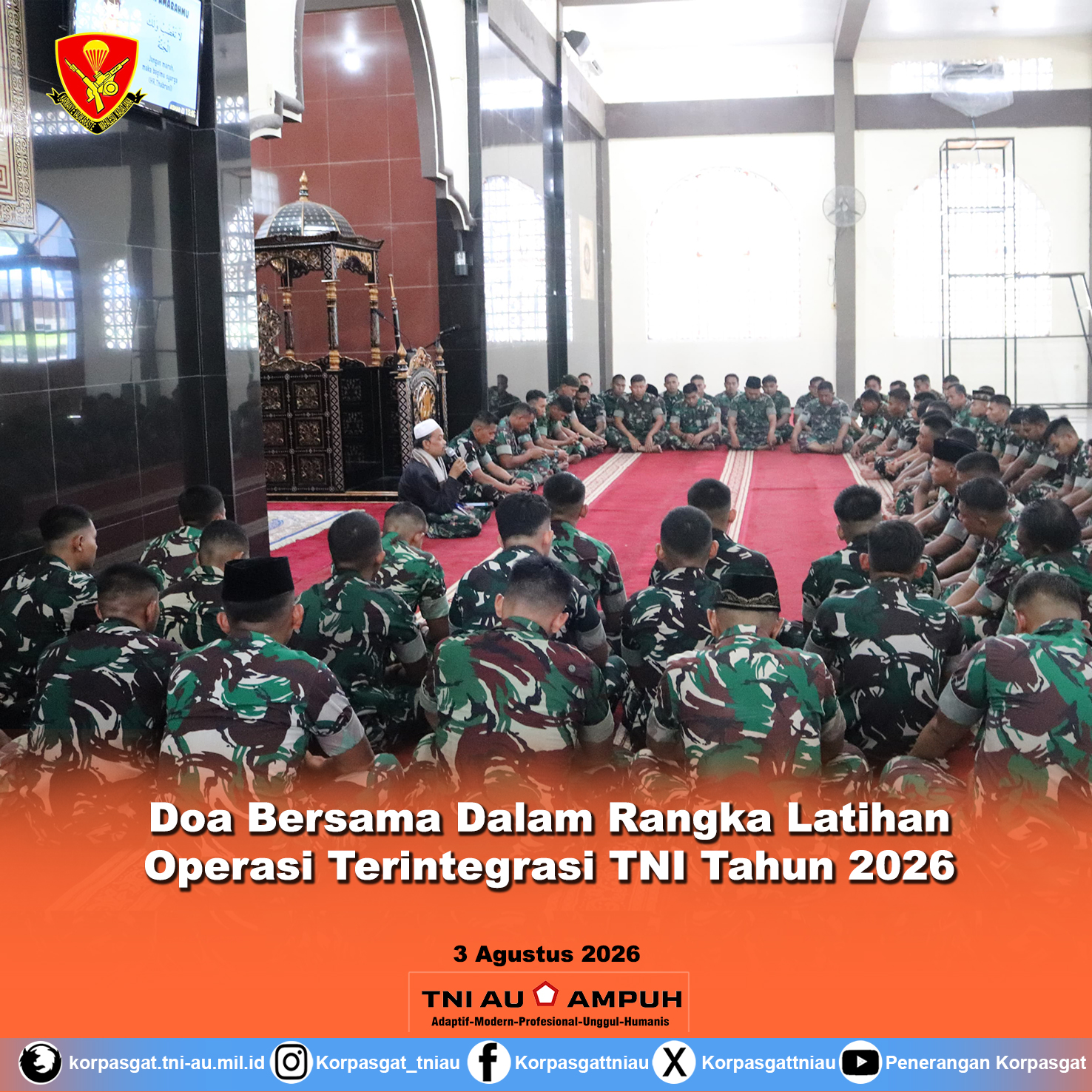 Doa Bersama Dalam Rangka Latihan Operasi Terintegrasi TNI Tahun 2026