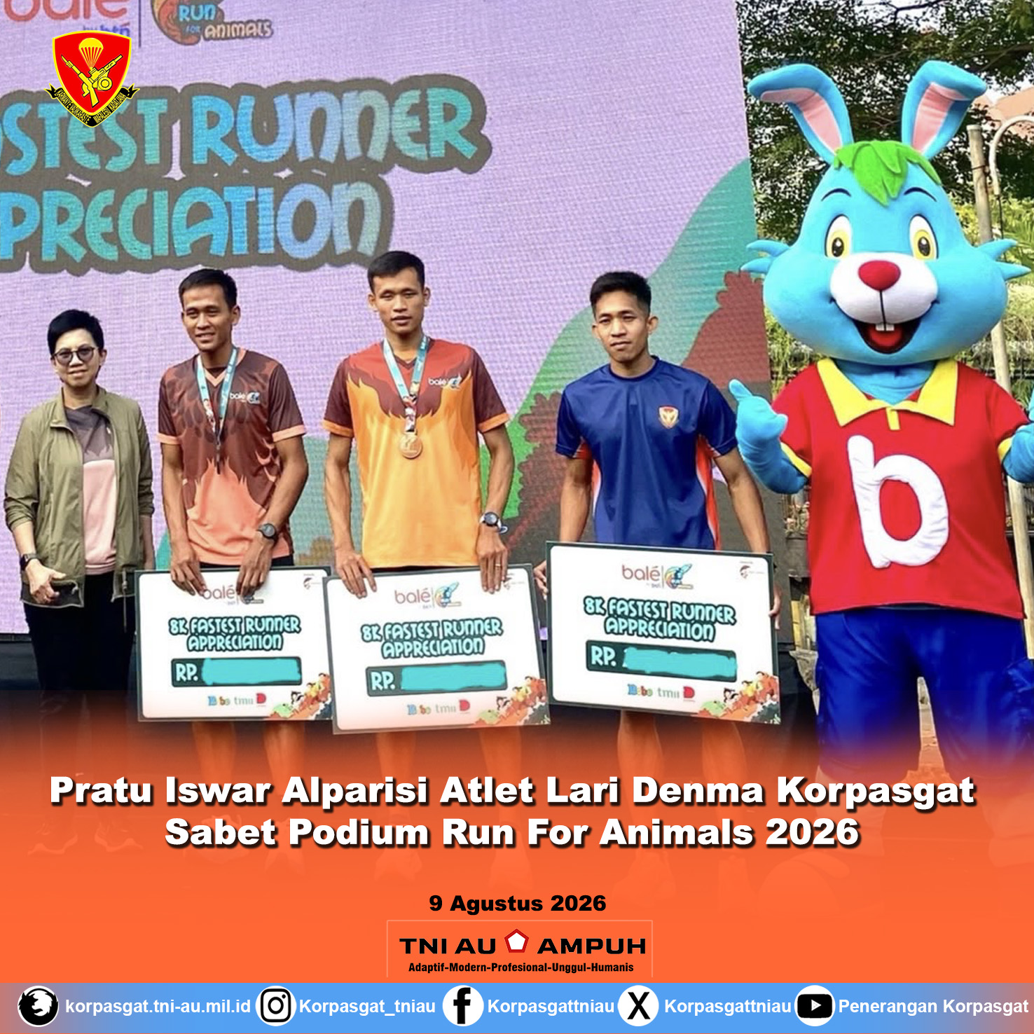 Pratu Iswar Alparisi Atlet Lari Denma Korpasgat Sabet Podium Run For Animals 2026