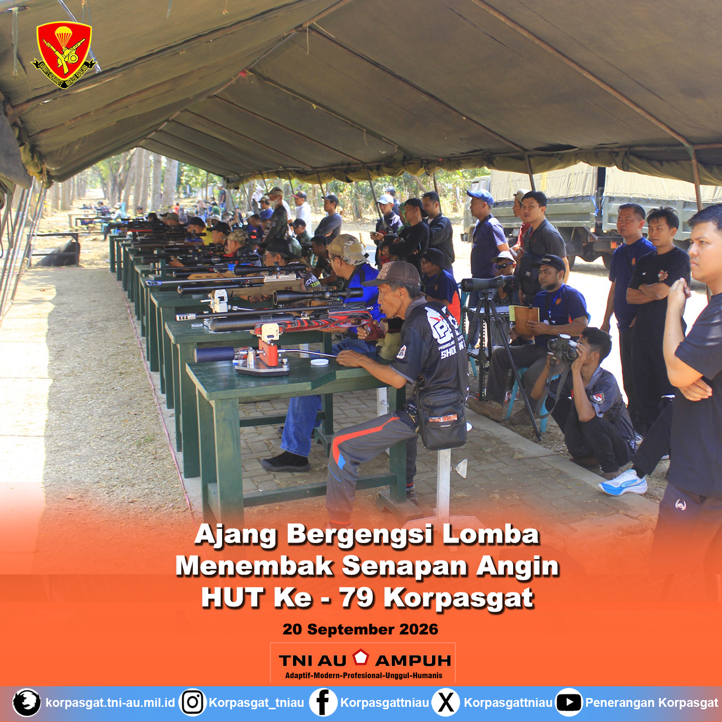 Ajang Bergengsi Lomba Menembak Senapan Angin HUT Ke – 79 Korpasgat