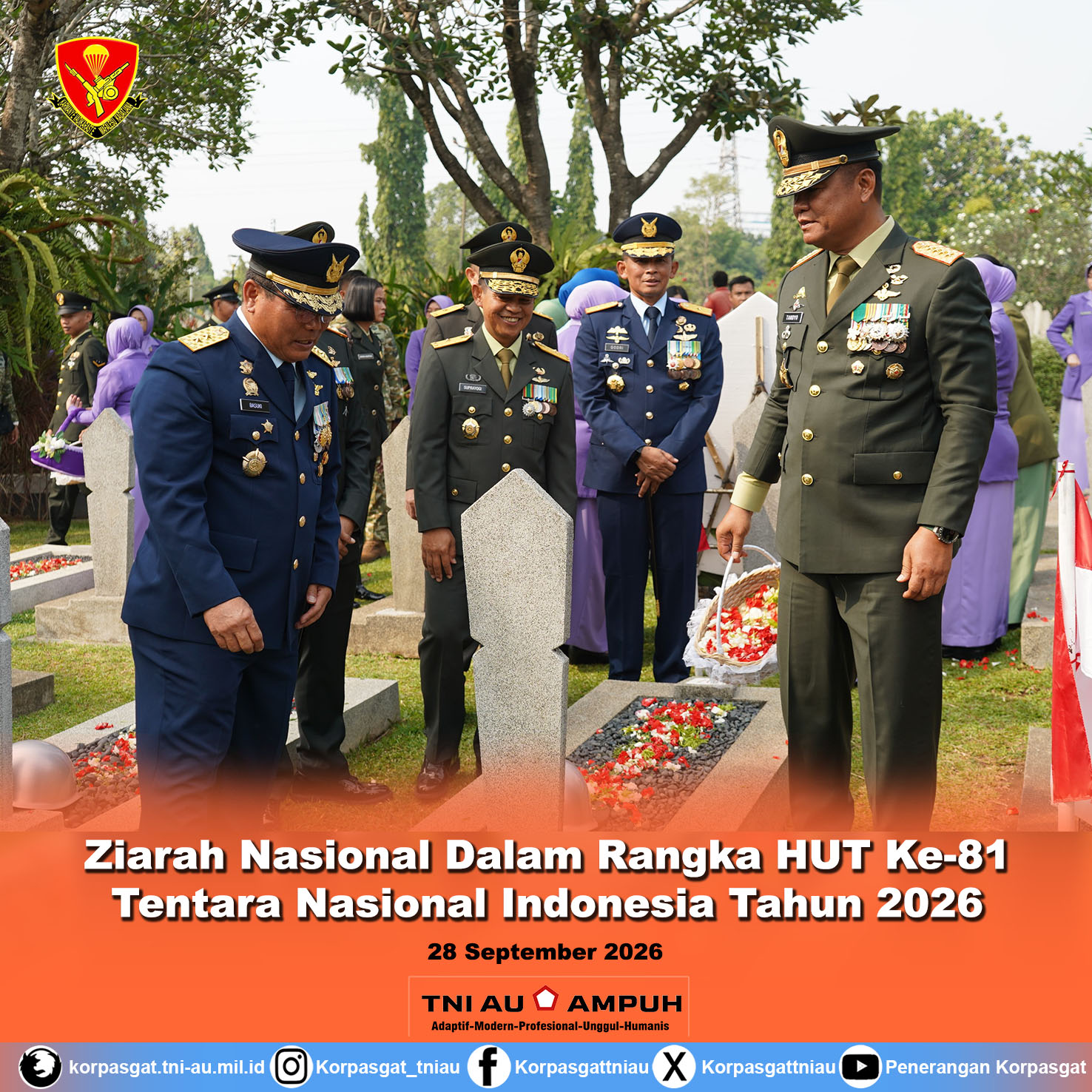 Ziarah Nasional Dalam Rangka HUT Ke-81 Tentara Nasional Indonesia Tahun 2026