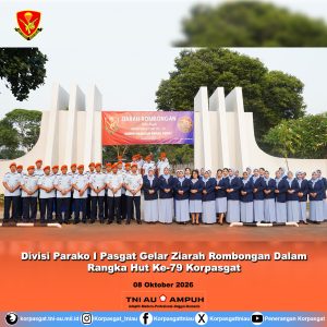Divisi Parako I Pasgat Gelar Ziarah Rombongan Dalam Rangka Hut Ke-79 Korpasgat