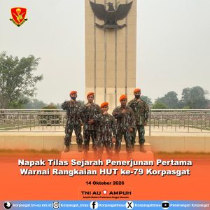 Napak Tilas Sejarah Penerjunan Pertama Warnai Rangkaian HUT ke-79 Korpasgat
