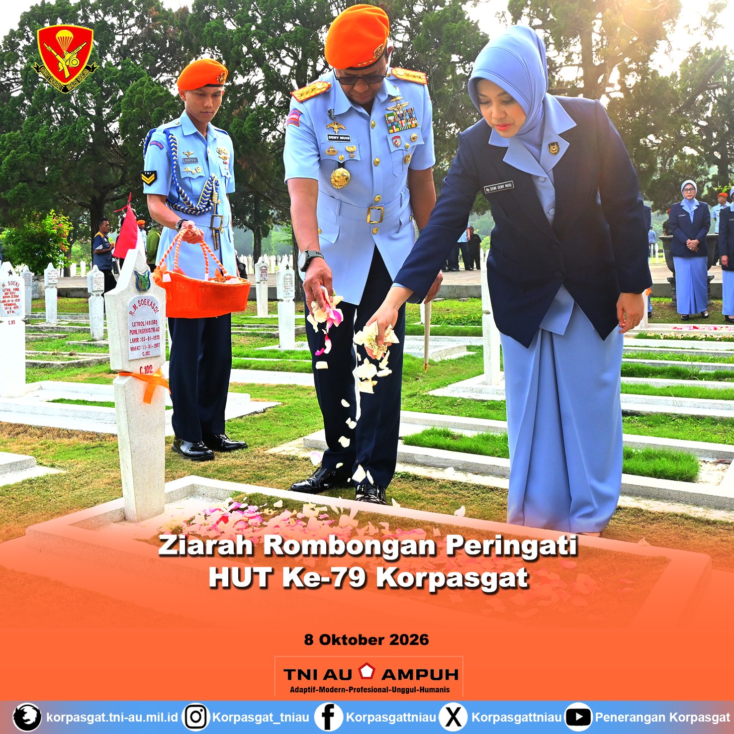 Ziarah Rombongan Peringati HUT ke-79 Korpasgat